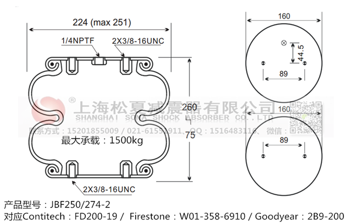 JBF250/274-2橡膠<a href='http://m.sciee.net/' target='_blank'><u>空氣彈簧</u></a>